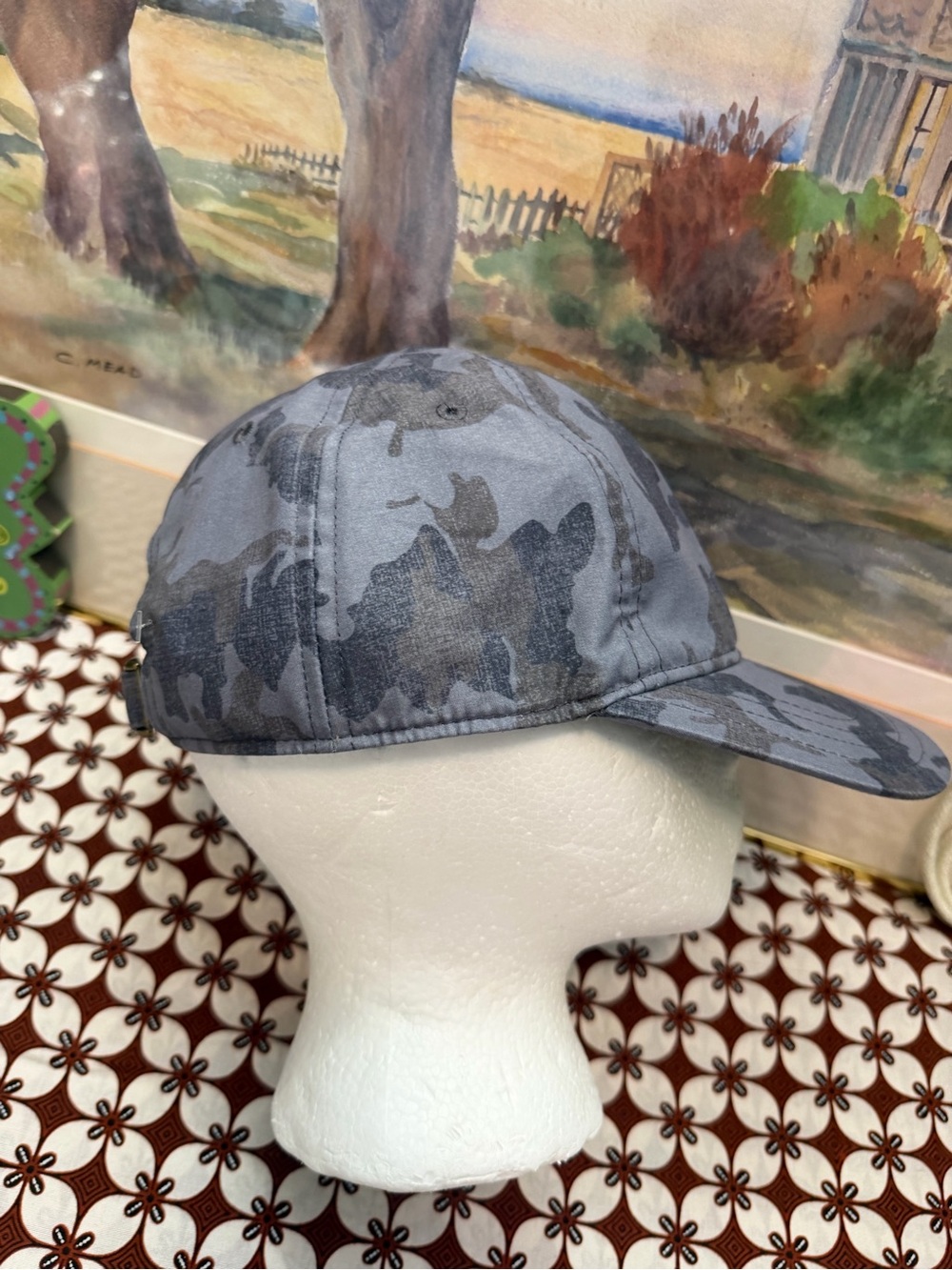 Prana Gray Camo Baseball Cap